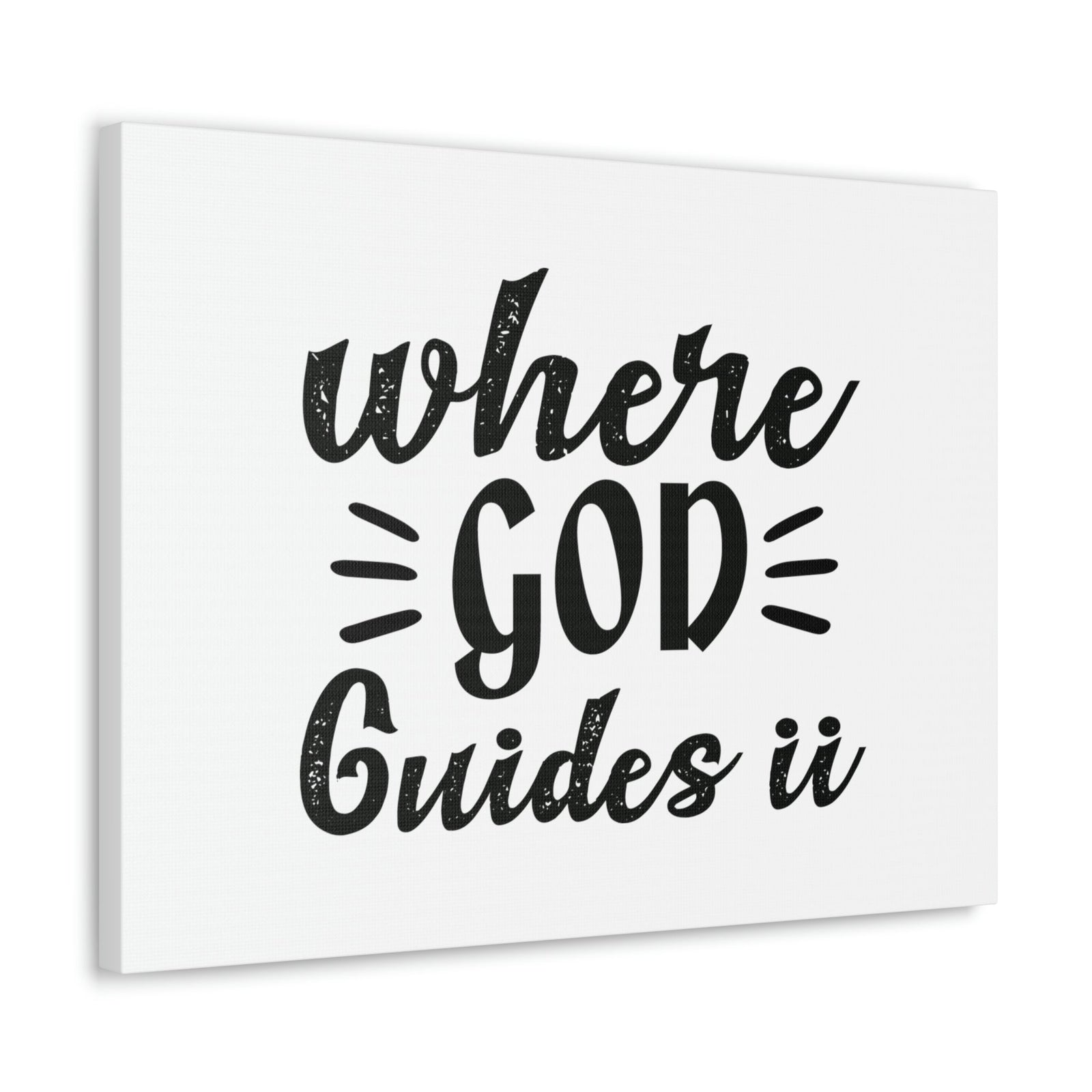Scripture Walls Where God Guides U Psalm 119:105 Christian Wall Art Bible Verse Print Ready to Hang Unframed-Express Your Love Gifts