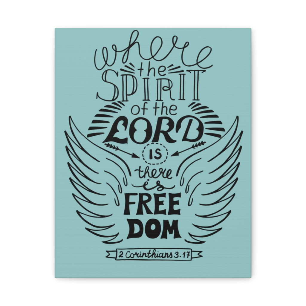 Scripture Walls Where The Spirit Of The Lord 2 Corinthians 3:17 Bible Verse Canvas Christian Wall Art Ready To Hang Unframed-Express Your Love Gifts