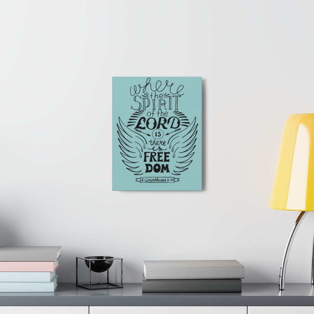 Scripture Walls Where The Spirit Of The Lord 2 Corinthians 3:17 Bible Verse Canvas Christian Wall Art Ready To Hang Unframed-Express Your Love Gifts