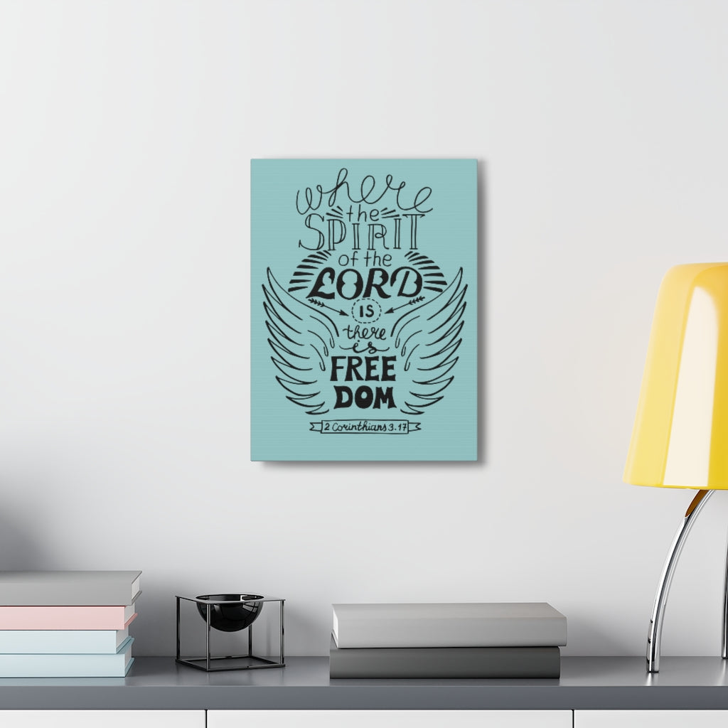 Scripture Walls Where The Spirit Of The Lord 2 Corinthians 3:17 Bible Verse Canvas Christian Wall Art Ready To Hang Unframed-Express Your Love Gifts