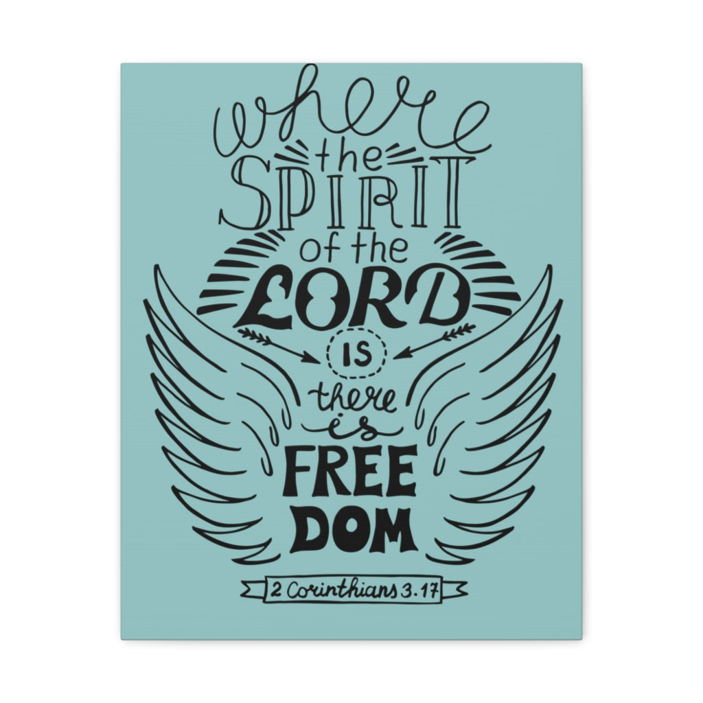 Scripture Walls Where The Spirit Of The Lord 2 Corinthians 3:17 Bible Verse Canvas Christian Wall Art Ready To Hang Unframed-Express Your Love Gifts