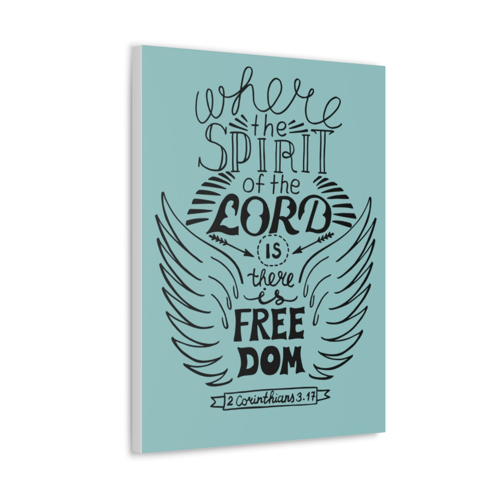 Scripture Walls Where The Spirit Of The Lord 2 Corinthians 3:17 Bible Verse Canvas Christian Wall Art Ready To Hang Unframed-Express Your Love Gifts