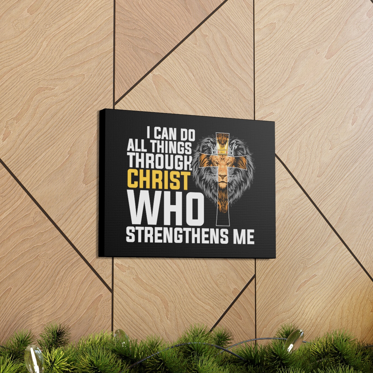 Scripture Walls Who Strengthens Me Philippians 4:11Ã¢ÂÂ13 Christian Wall Art Bible Verse Print Ready to Hang Unframed-Express Your Love Gifts