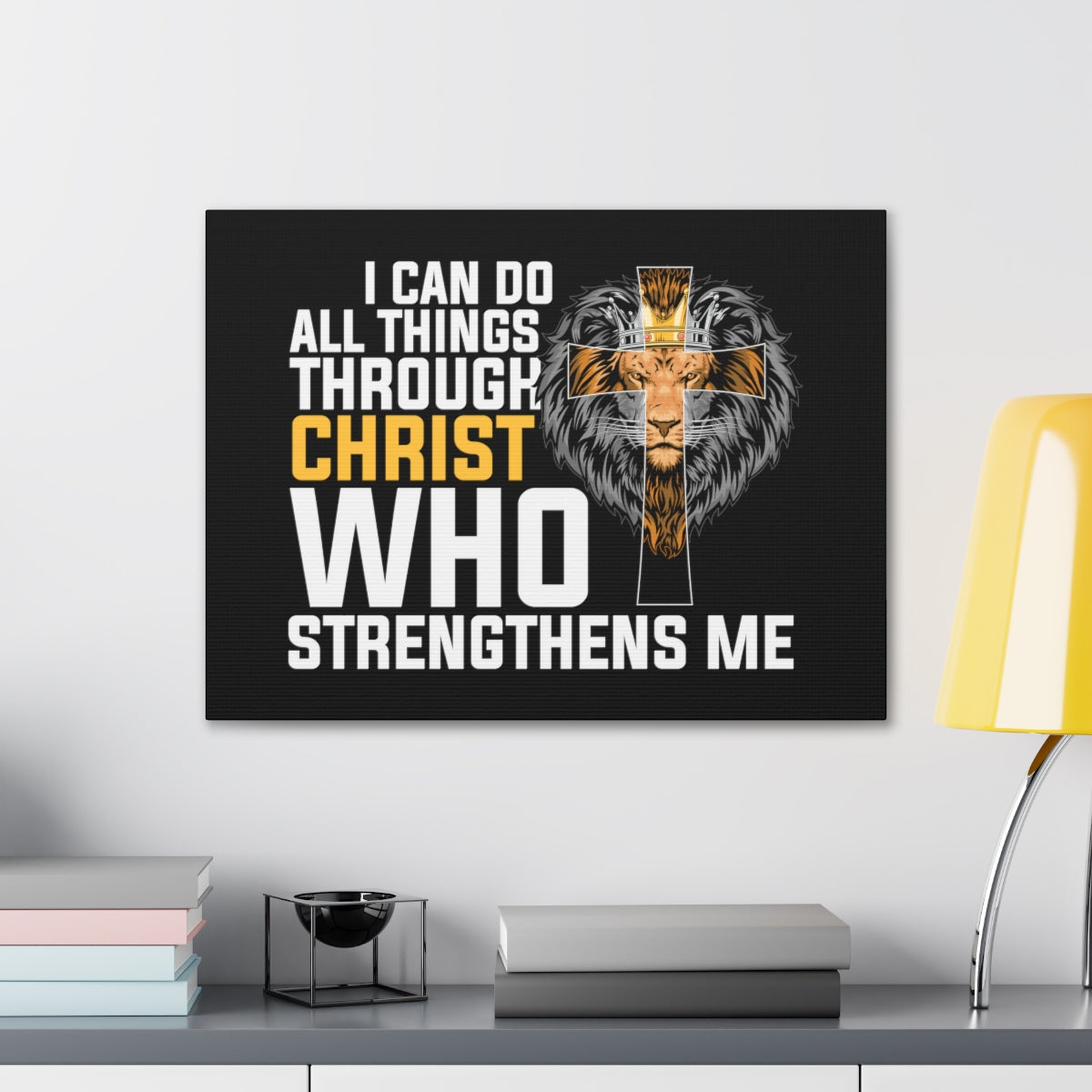 Scripture Walls Who Strengthens Me Philippians 4:11Ã¢ÂÂ13 Christian Wall Art Bible Verse Print Ready to Hang Unframed-Express Your Love Gifts