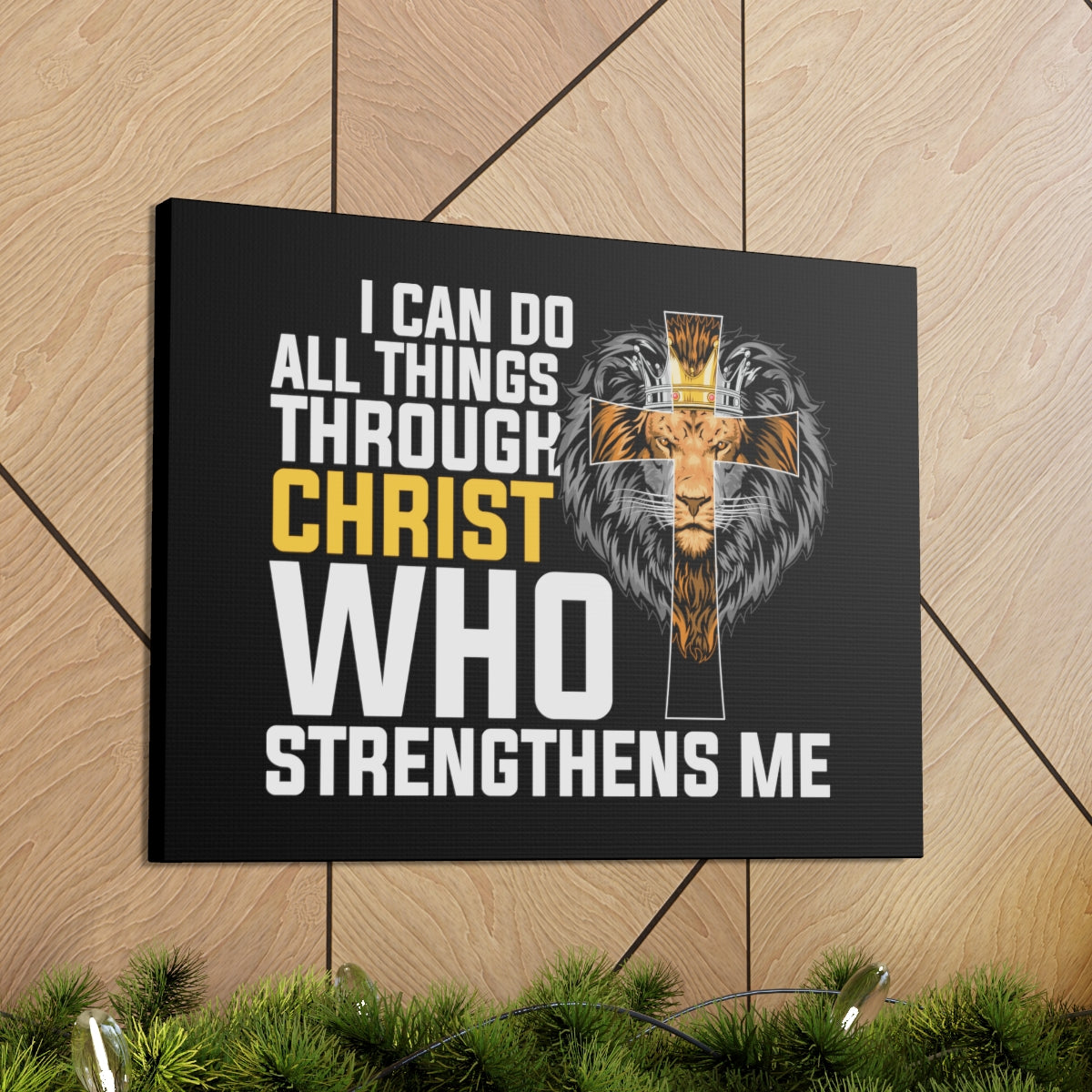 Scripture Walls Who Strengthens Me Philippians 4:11Ã¢ÂÂ13 Christian Wall Art Bible Verse Print Ready to Hang Unframed-Express Your Love Gifts