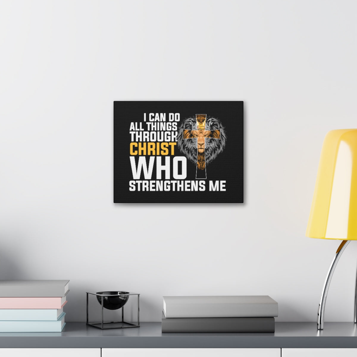 Scripture Walls Who Strengthens Me Philippians 4:11Ã¢ÂÂ13 Christian Wall Art Bible Verse Print Ready to Hang Unframed-Express Your Love Gifts