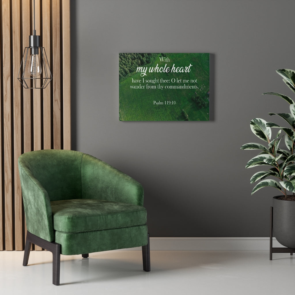 Scripture Walls Whole Heart Psalm 119:10 Christian Home Decor Bible Art Unframed-Express Your Love Gifts
