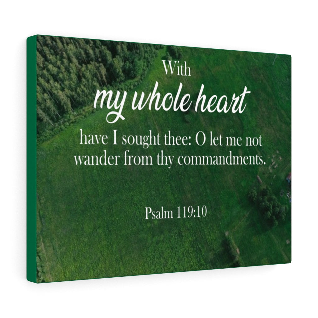 Scripture Walls Whole Heart Psalm 119:10 Christian Home Decor Bible Art Unframed-Express Your Love Gifts