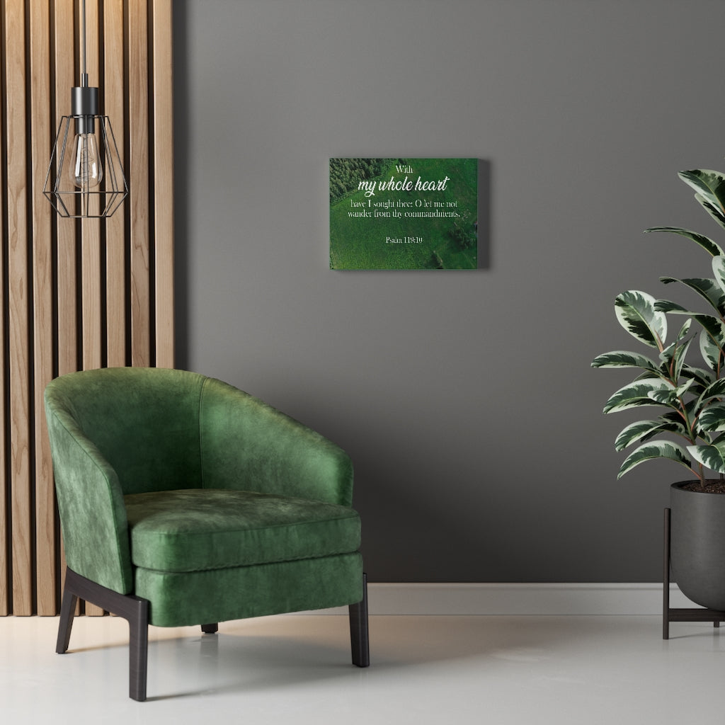 Scripture Walls Whole Heart Psalm 119:10 Christian Home Decor Bible Art Unframed-Express Your Love Gifts