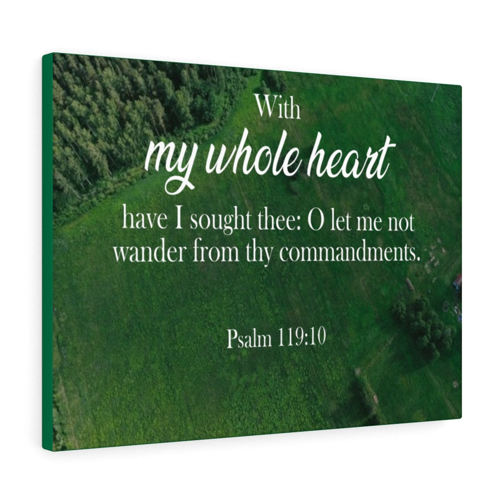 Scripture Walls Whole Heart Psalm 119:10 Christian Home Decor Bible Art Unframed-Express Your Love Gifts