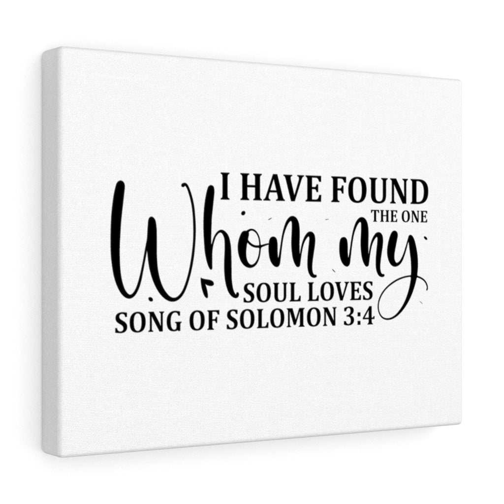 Scripture Walls Whom My Soul Loves Song Of Solomon 3:4 Bible Verse Canvas Christian Wall Art Ready to Hang Unframed-Express Your Love Gifts
