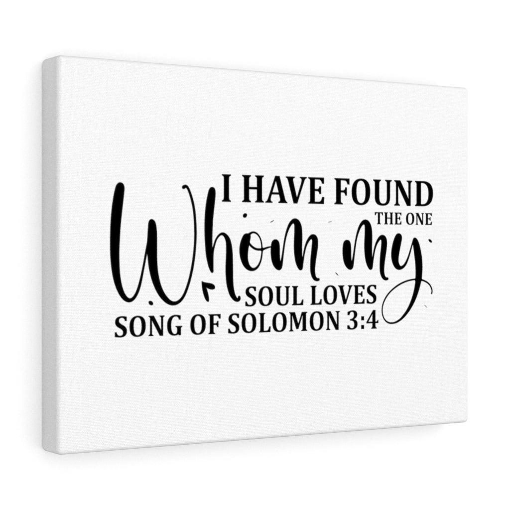 Scripture Walls Whom My Soul Loves Song Of Solomon 3:4 Bible Verse Canvas Christian Wall Art Ready to Hang Unframed-Express Your Love Gifts