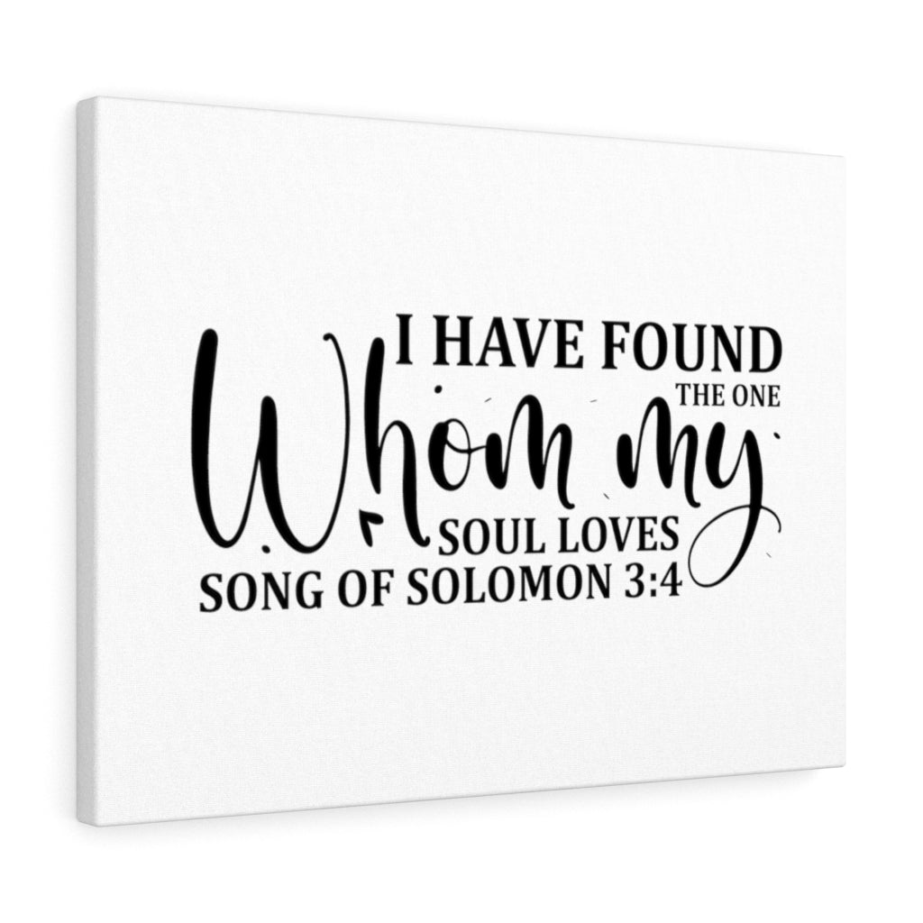 Scripture Walls Whom My Soul Loves Song Of Solomon 3:4 Bible Verse Canvas Christian Wall Art Ready to Hang Unframed-Express Your Love Gifts