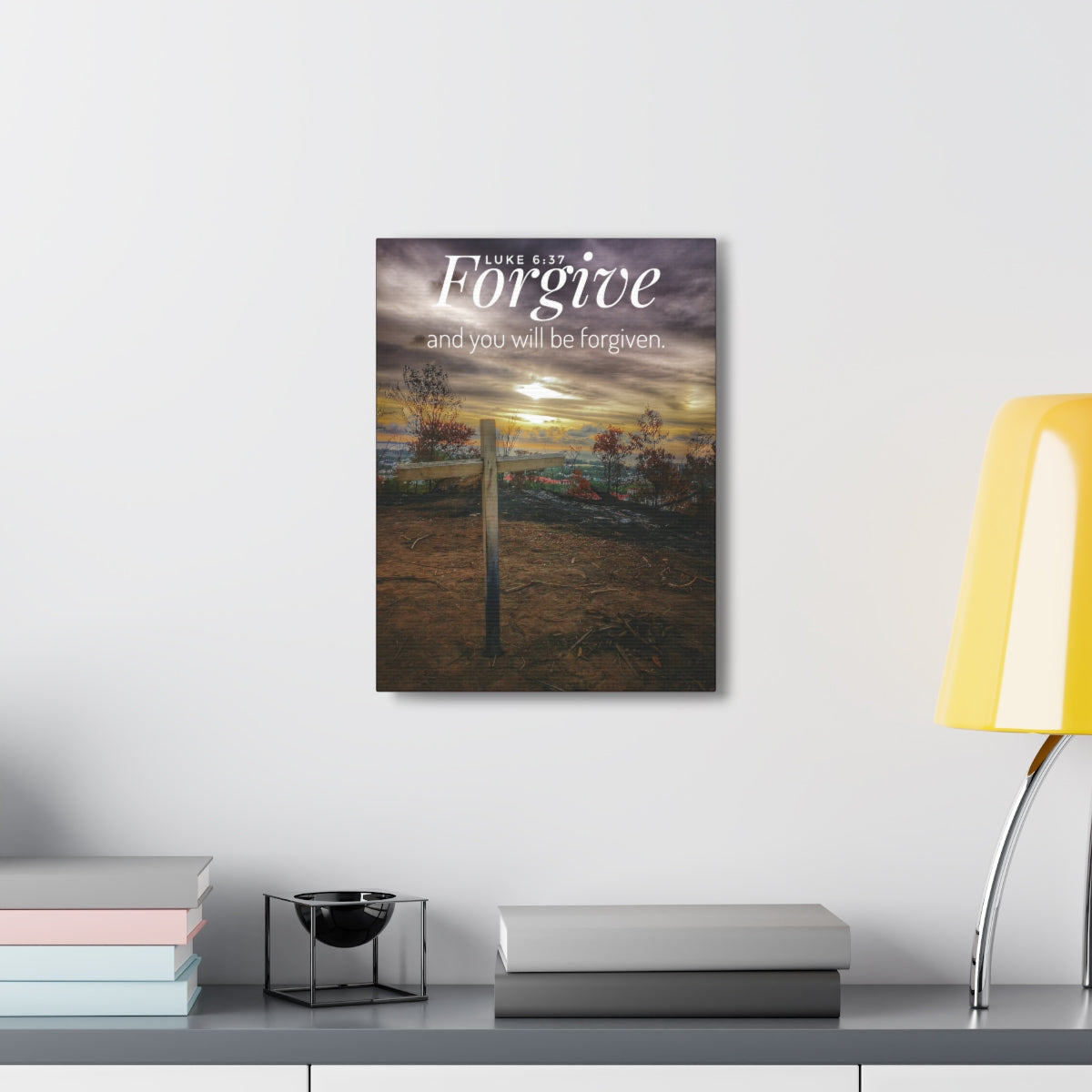 Scripture Walls Will Be Forgiven Luke 6:37 Bible Verse Canvas Christian Wall Art Bible Verse Print Ready To Hang Unframed-Express Your Love Gifts