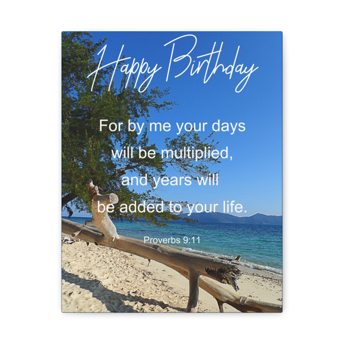 Scripture Walls Will Be Multiplied Proverbs 9:11Bible Verse Canvas Christian Wall Art Bible Verse Print Ready To Hang Unframed-Express Your Love Gifts