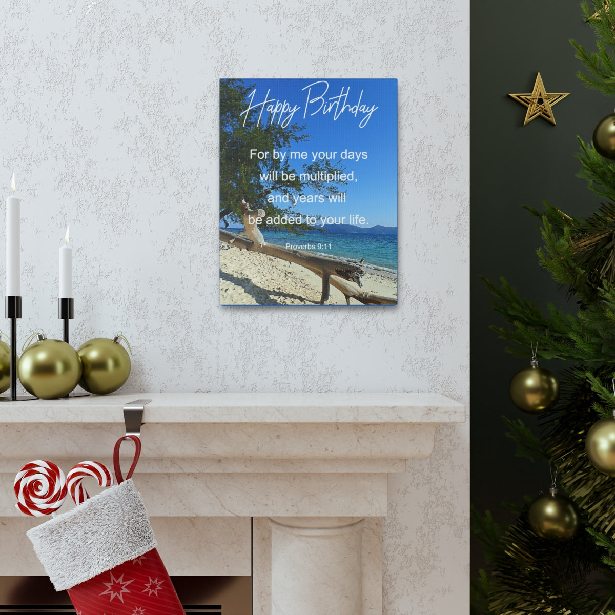 Scripture Walls Will Be Multiplied Proverbs 9:11Bible Verse Canvas Christian Wall Art Bible Verse Print Ready To Hang Unframed-Express Your Love Gifts