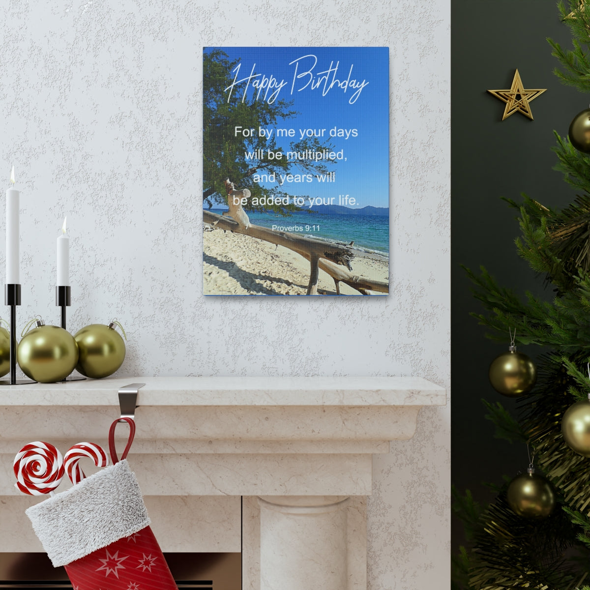 Scripture Walls Will Be Multiplied Proverbs 9:11Bible Verse Canvas Christian Wall Art Bible Verse Print Ready To Hang Unframed-Express Your Love Gifts