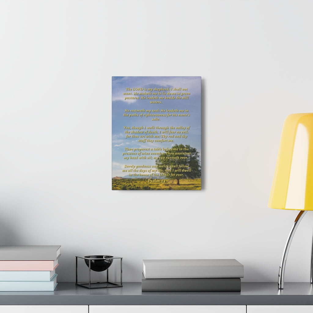 Scripture Walls Will Fear No Evil Psalm 23 Bible Verse Canvas Christian Wall Art Ready to Hang Unframed-Express Your Love Gifts