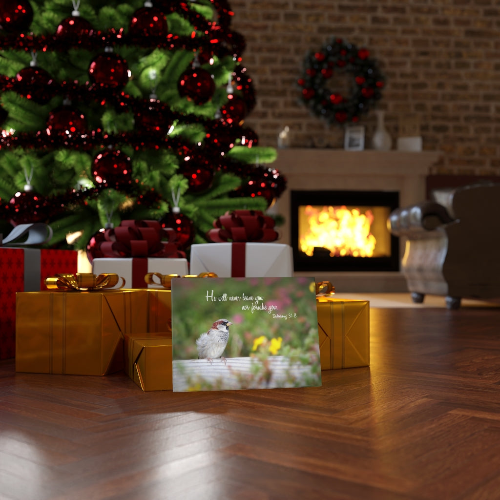 Scripture Walls Will Never Leave You Deuteronomy 31:8 Bible Verse Canvas Christian Wall Art Ready to Hang Unframed-Express Your Love Gifts