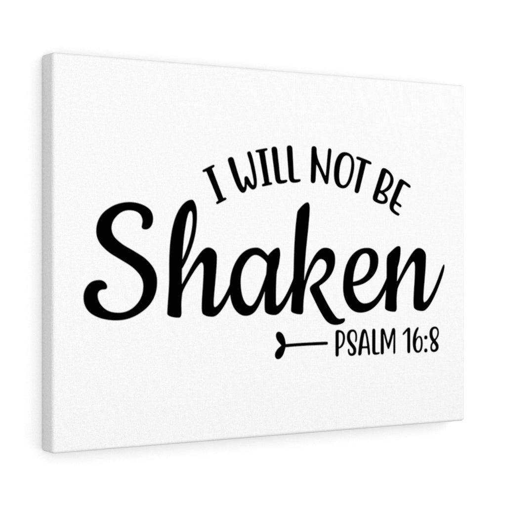 Scripture Walls Will Not Be Shaken Psalm 16:8 Bible Verse Canvas Christian Wall Art Ready to Hang Unframed-Express Your Love Gifts