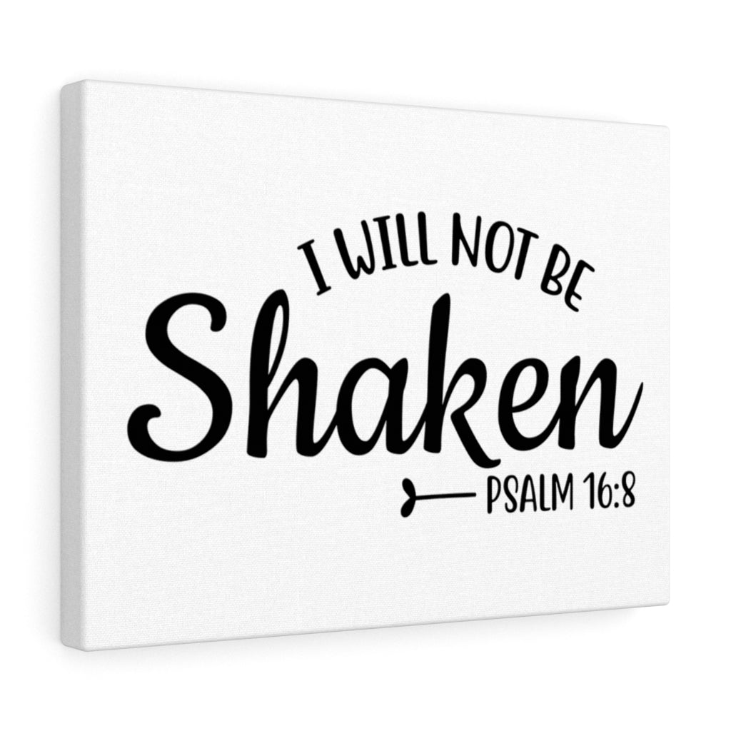 Scripture Walls Will Not Be Shaken Psalm 16:8 Bible Verse Canvas Christian Wall Art Ready to Hang Unframed-Express Your Love Gifts