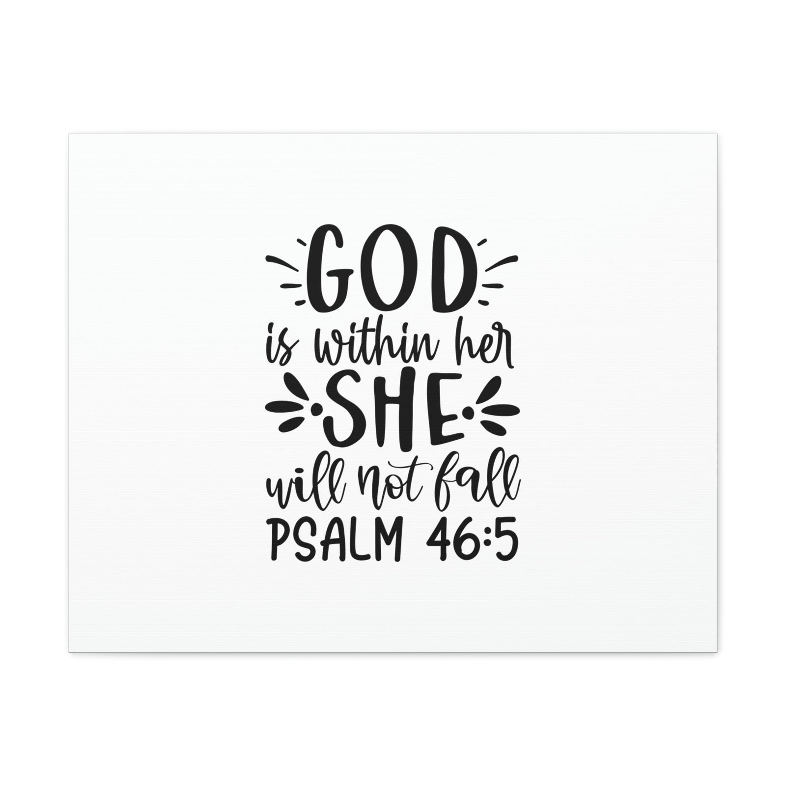 Scripture Walls Will Not Fall Psalm 46:5 Christian Wall Art Bible Verse Print Ready to Hang Unframed-Express Your Love Gifts