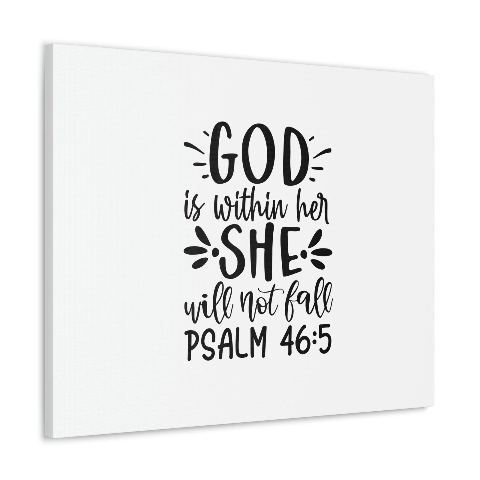 Scripture Walls Will Not Fall Psalm 46:5 Christian Wall Art Bible Verse Print Ready to Hang Unframed-Express Your Love Gifts