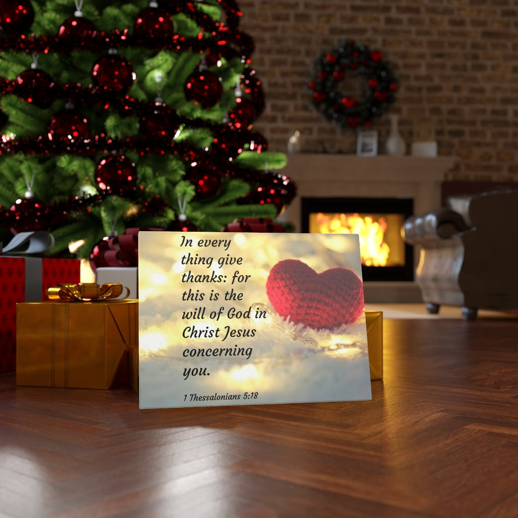 Scripture Walls Will Of God 1 Thessalonians 5:18 Bible Verse Canvas Christian Wall Art Ready to Hang Unframed-Express Your Love Gifts