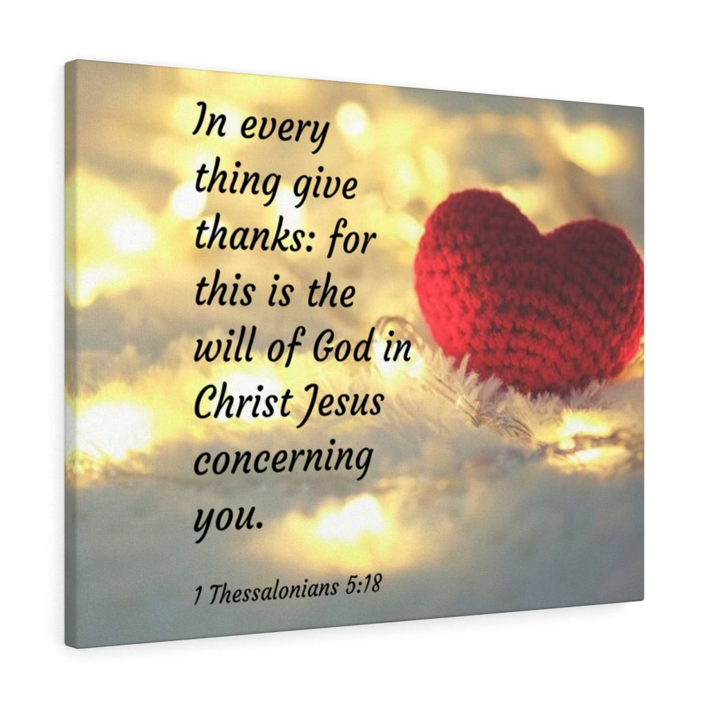Scripture Walls Will Of God 1 Thessalonians 5:18 Bible Verse Canvas Christian Wall Art Ready to Hang Unframed-Express Your Love Gifts