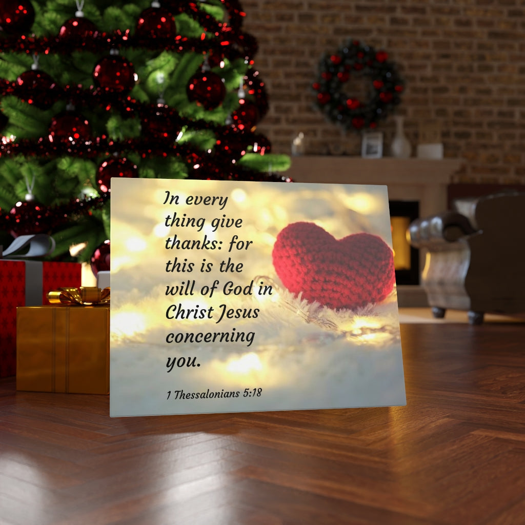 Scripture Walls Will Of God 1 Thessalonians 5:18 Bible Verse Canvas Christian Wall Art Ready to Hang Unframed-Express Your Love Gifts