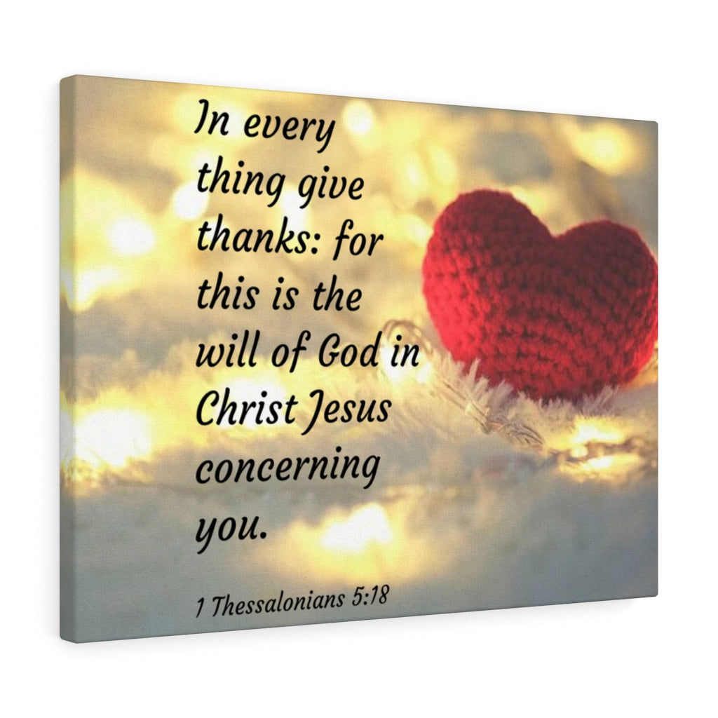 Scripture Walls Will Of God 1 Thessalonians 5:18 Bible Verse Canvas Christian Wall Art Ready to Hang Unframed-Express Your Love Gifts