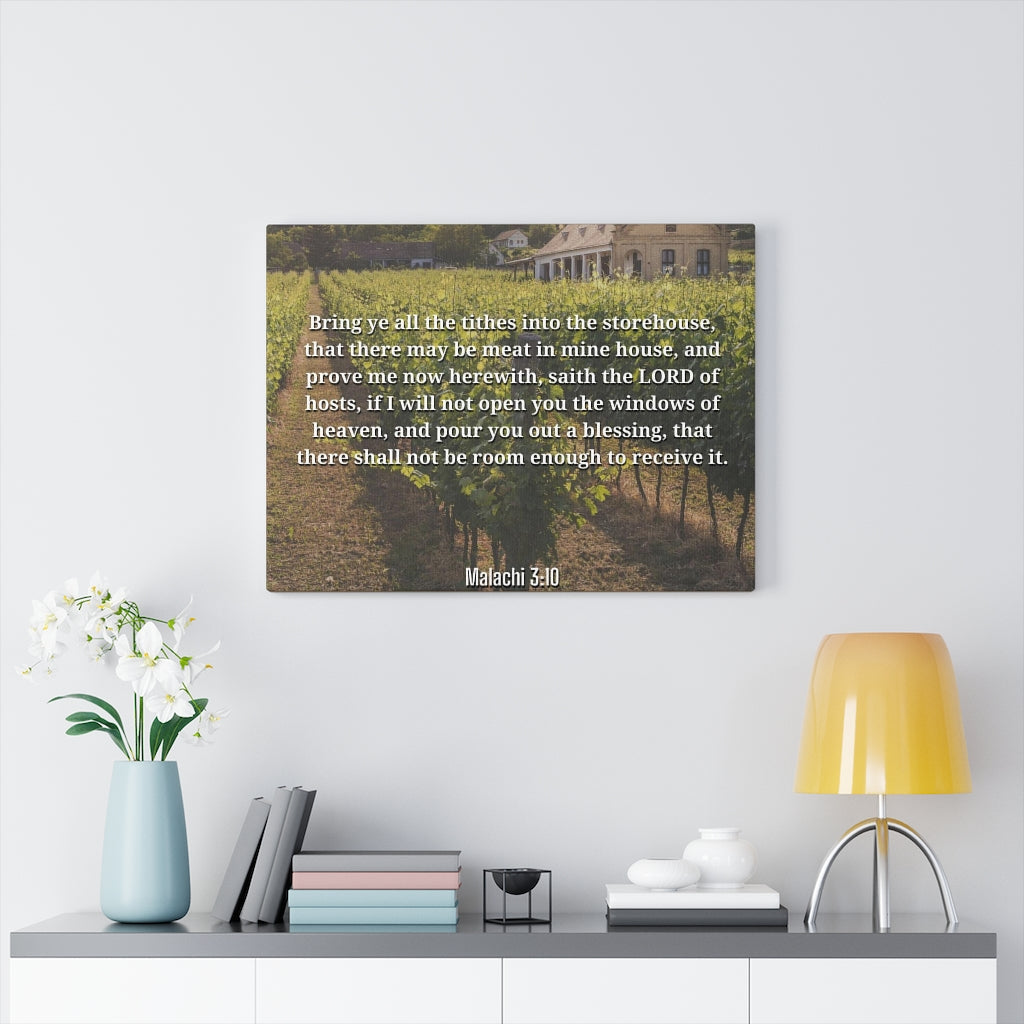 Scripture Walls Windows Of Heaven Malachi 3:10 Bible Verse Canvas Christian Wall Art Ready to Hang Unframed-Express Your Love Gifts