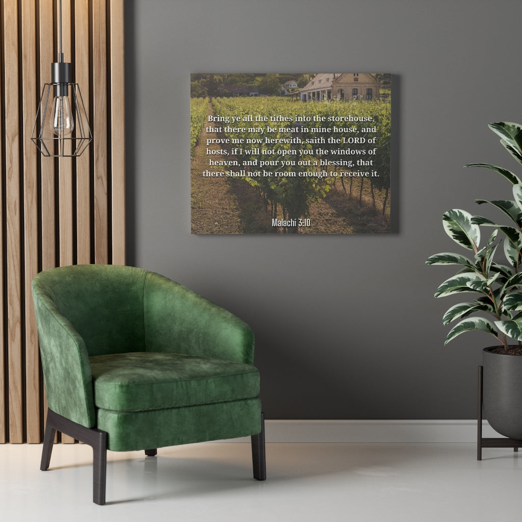 Scripture Walls Windows Of Heaven Malachi 3:10 Bible Verse Canvas Christian Wall Art Ready to Hang Unframed-Express Your Love Gifts