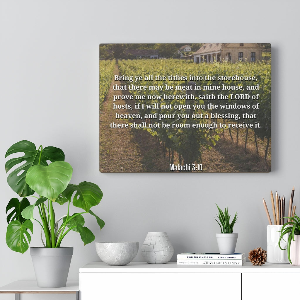 Scripture Walls Windows Of Heaven Malachi 3:10 Bible Verse Canvas Christian Wall Art Ready to Hang Unframed-Express Your Love Gifts