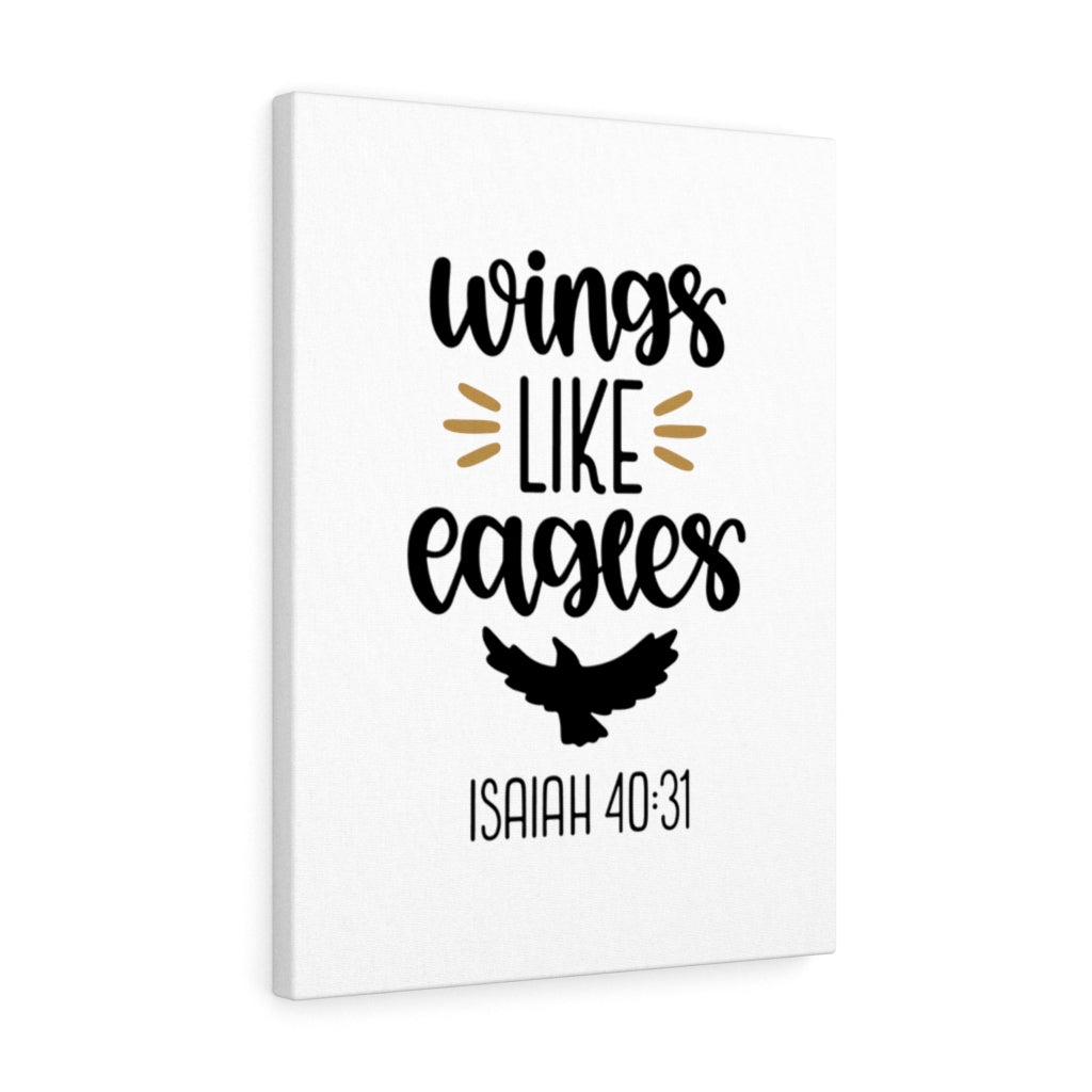 Scripture Walls Wings Like Eagles Isaiah 40:31 Bible Verse Canvas Christian Wall Art Ready to Hang Unframed-Express Your Love Gifts