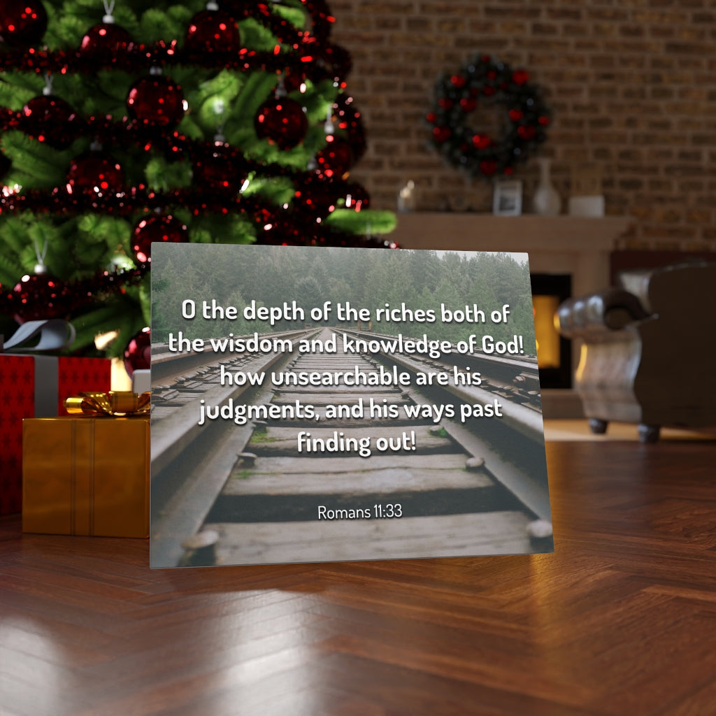 Scripture Walls Wisdom And Knowledge Romans 11:33 Bible Verse Canvas Christian Wall Art Ready to Hang Unframed-Express Your Love Gifts
