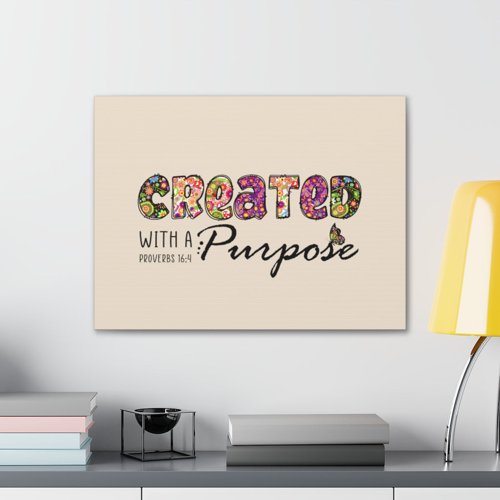 Scripture Walls With A Purpose Proverbs 16:4 Bible Verse Canvas Christian Wall Art Ready to Hang Unframed-Express Your Love Gifts