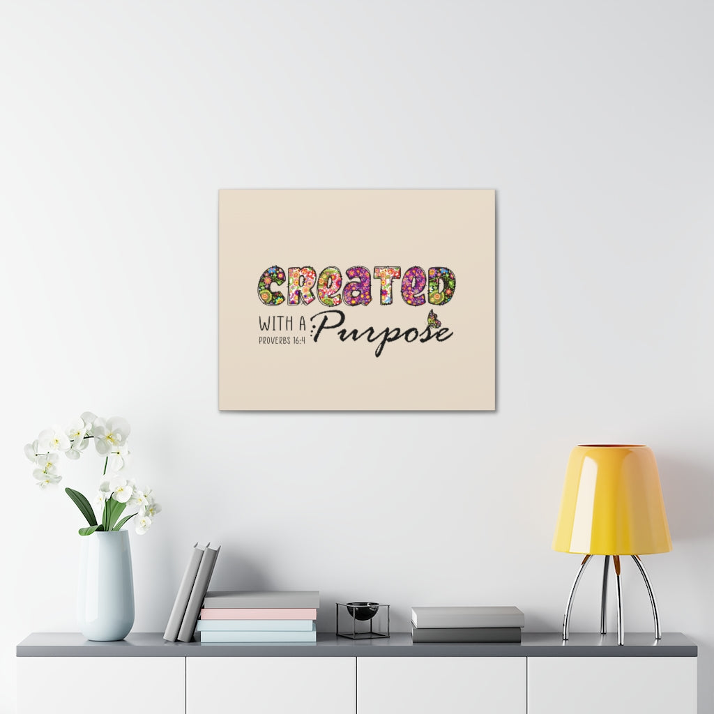 Scripture Walls With A Purpose Proverbs 16:4 Bible Verse Canvas Christian Wall Art Ready to Hang Unframed-Express Your Love Gifts