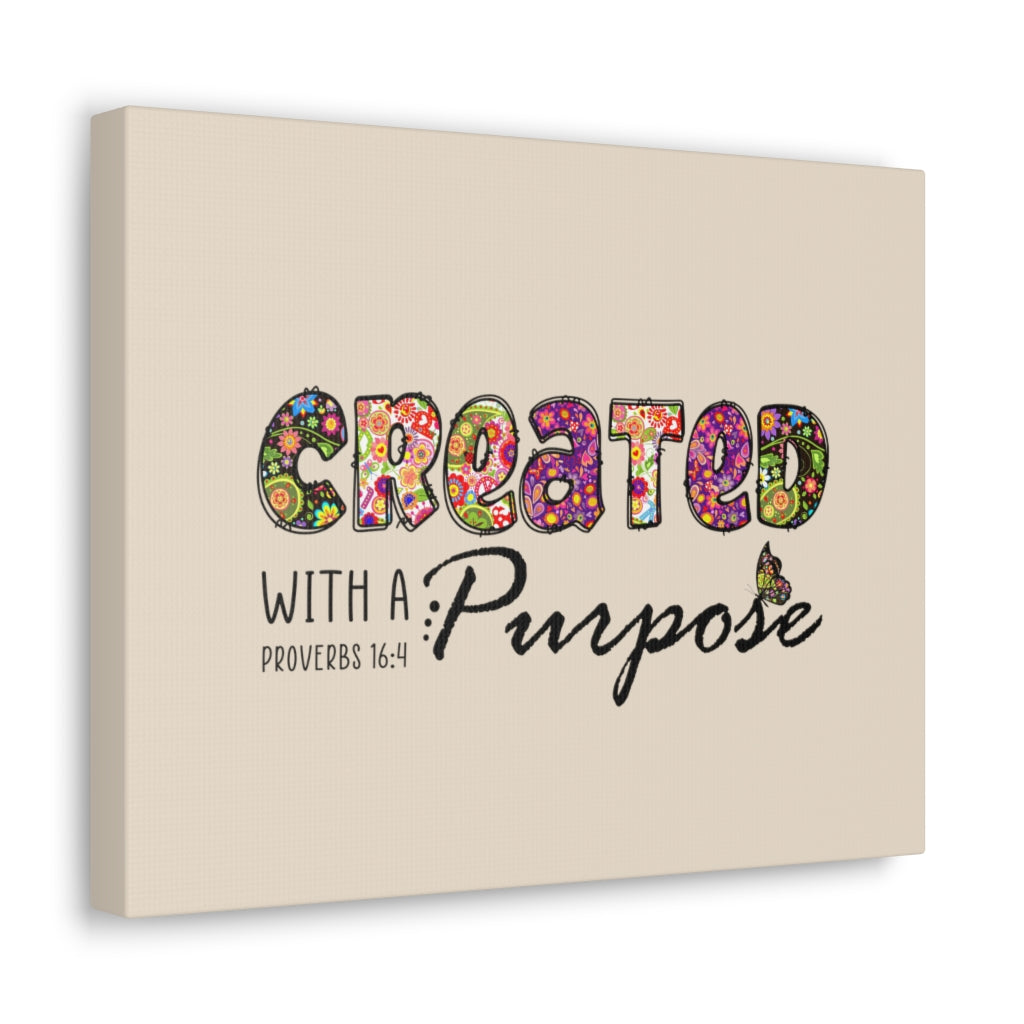 Scripture Walls With A Purpose Proverbs 16:4 Bible Verse Canvas Christian Wall Art Ready to Hang Unframed-Express Your Love Gifts