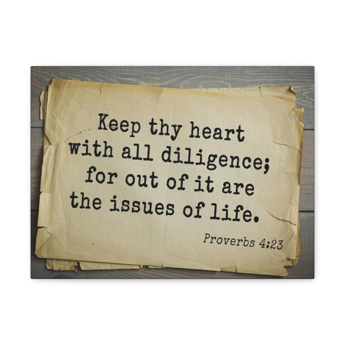 Scripture Walls With All Diligence Proverbs 4:23 Bible Verse Canvas Christian Wall Art Bible Verse Print Ready To Hang Unframed-Express Your Love Gifts