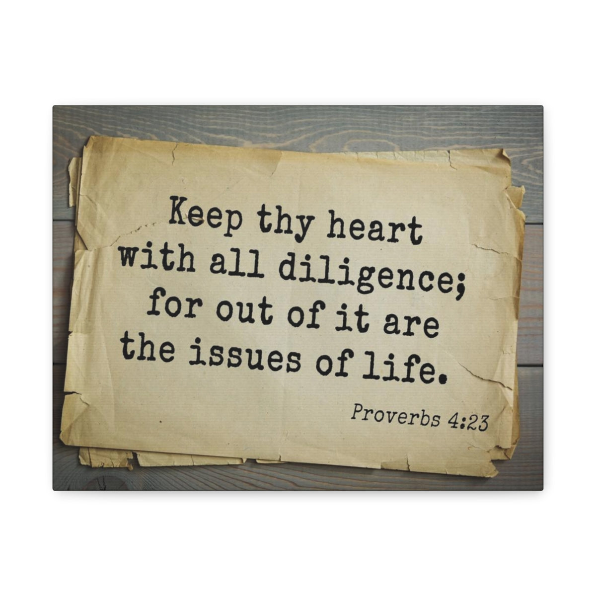 Scripture Walls With All Diligence Proverbs 4:23 Bible Verse Canvas Christian Wall Art Bible Verse Print Ready To Hang Unframed-Express Your Love Gifts