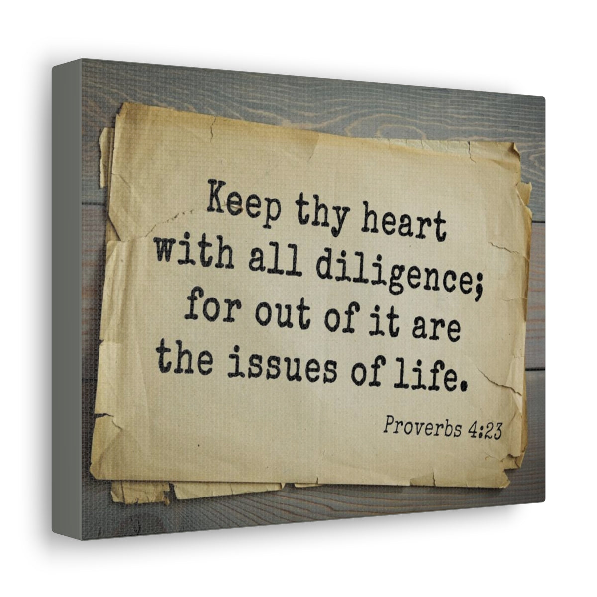 Scripture Walls With All Diligence Proverbs 4:23 Bible Verse Canvas Christian Wall Art Bible Verse Print Ready To Hang Unframed-Express Your Love Gifts