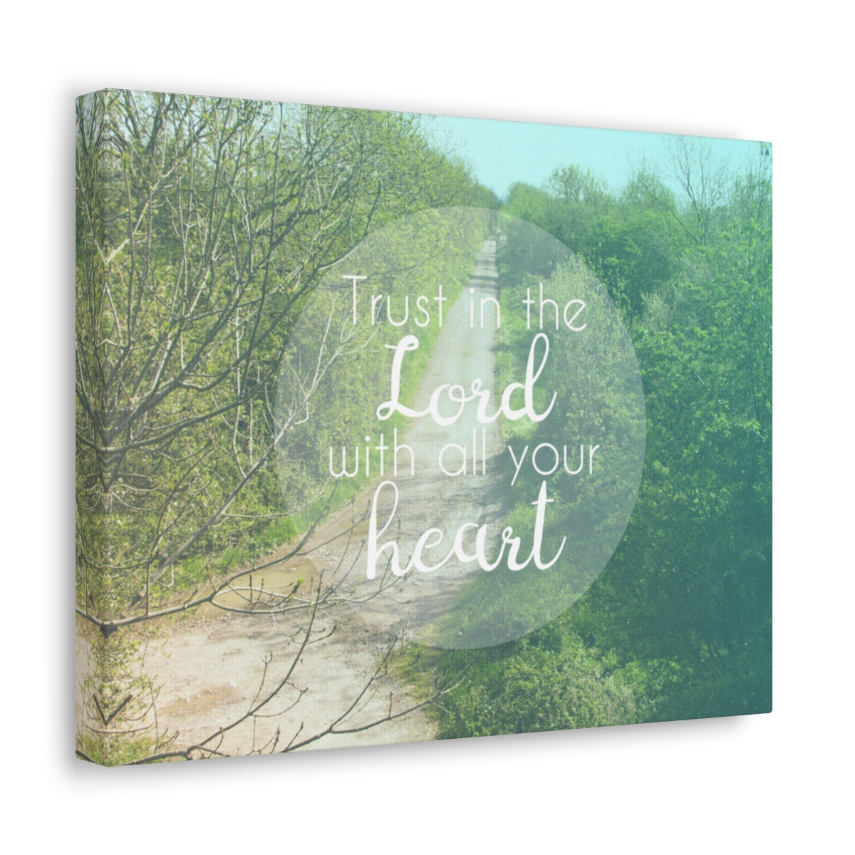 Scripture Walls With All Your Heart Proverbs 3:5 Trees Christian Wall Art Bible Verse Print Ready to Hang Unframed-Express Your Love Gifts