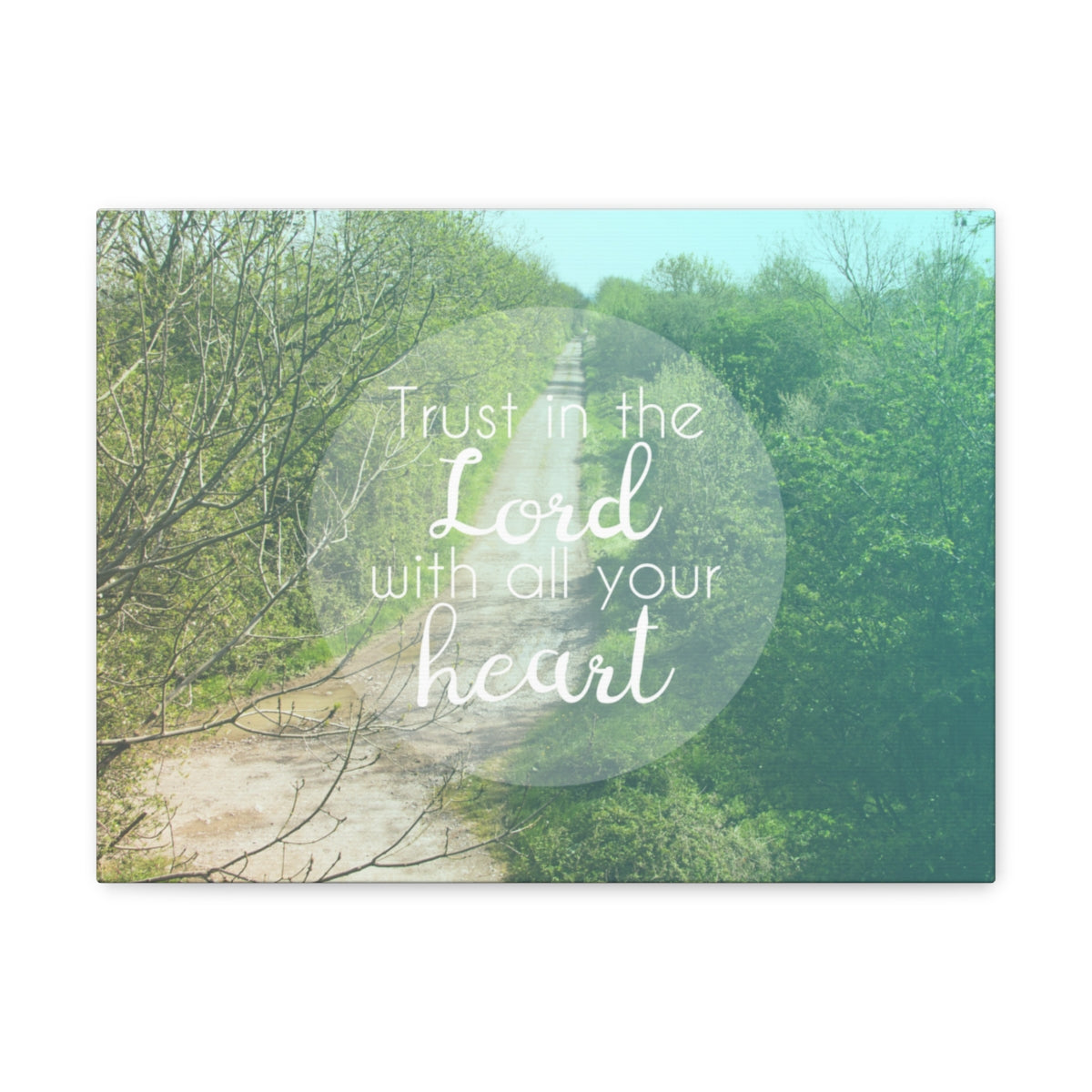 Scripture Walls With All Your Heart Proverbs 3:5 Trees Christian Wall Art Bible Verse Print Ready to Hang Unframed-Express Your Love Gifts