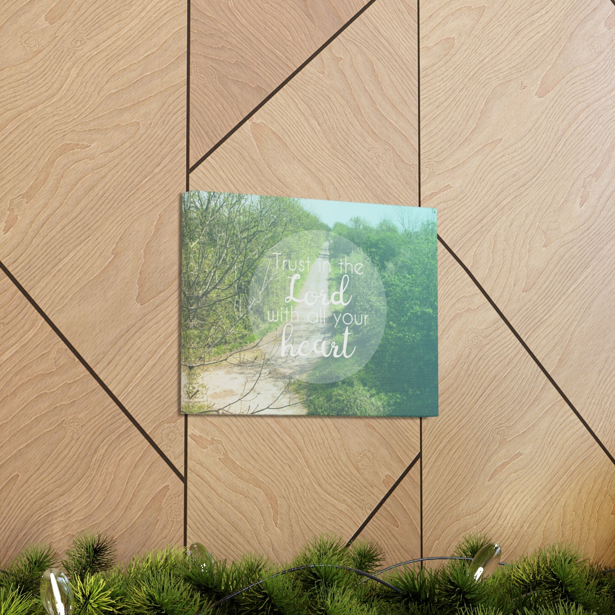 Scripture Walls With All Your Heart Proverbs 3:5 Trees Christian Wall Art Bible Verse Print Ready to Hang Unframed-Express Your Love Gifts