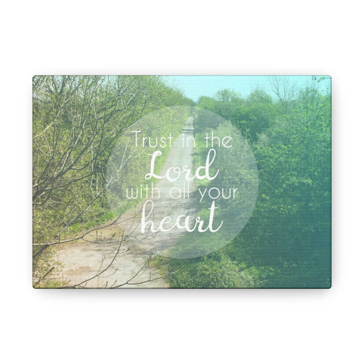 Scripture Walls With All Your Heart Proverbs 3:5 Trees Christian Wall Art Bible Verse Print Ready to Hang Unframed-Express Your Love Gifts