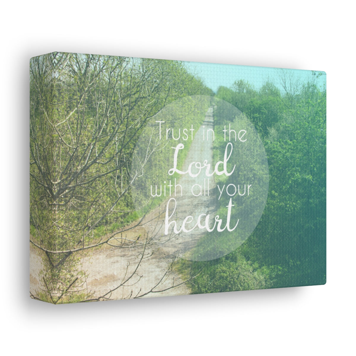 Scripture Walls With All Your Heart Proverbs 3:5 Trees Christian Wall Art Bible Verse Print Ready to Hang Unframed-Express Your Love Gifts