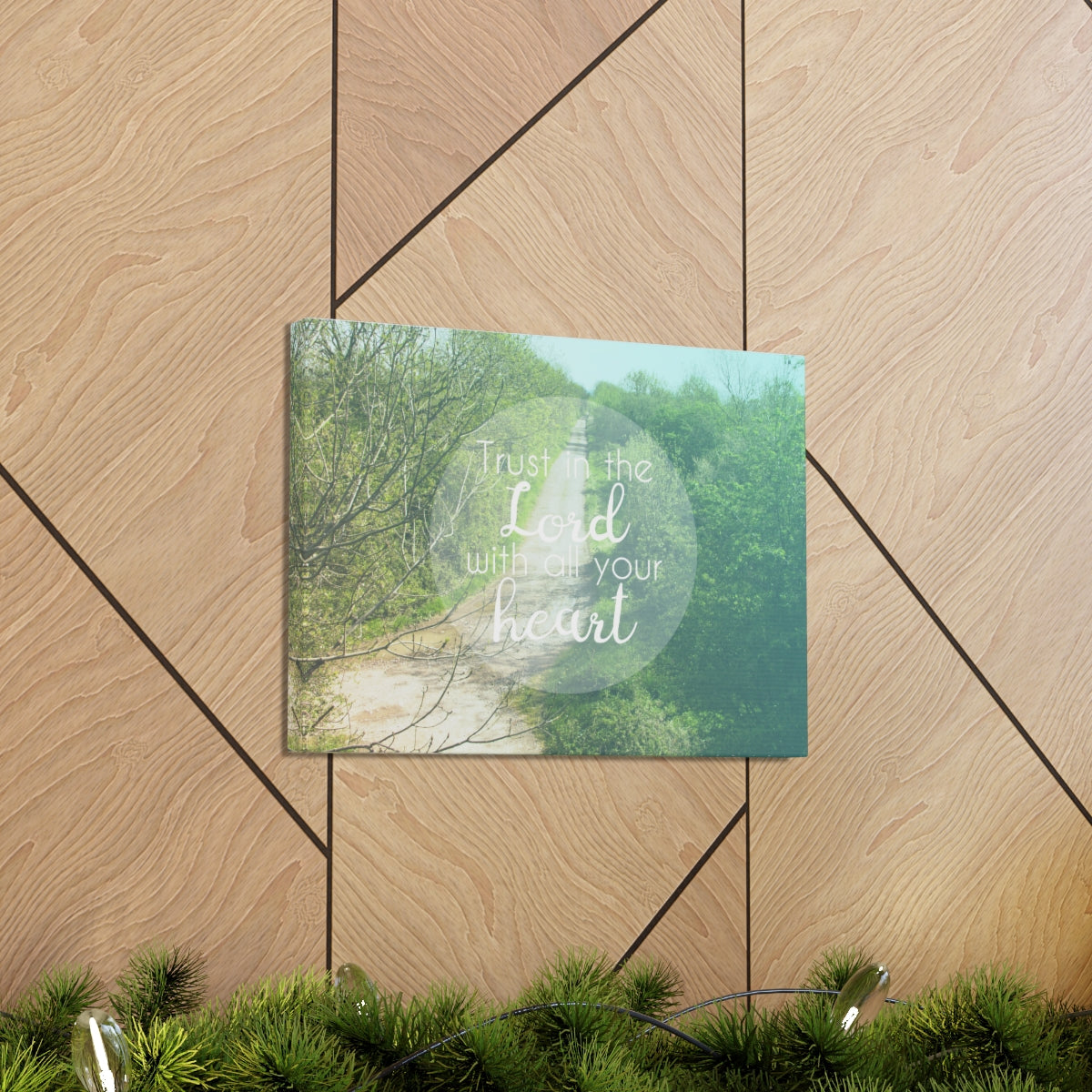 Scripture Walls With All Your Heart Proverbs 3:5 Trees Christian Wall Art Bible Verse Print Ready to Hang Unframed-Express Your Love Gifts