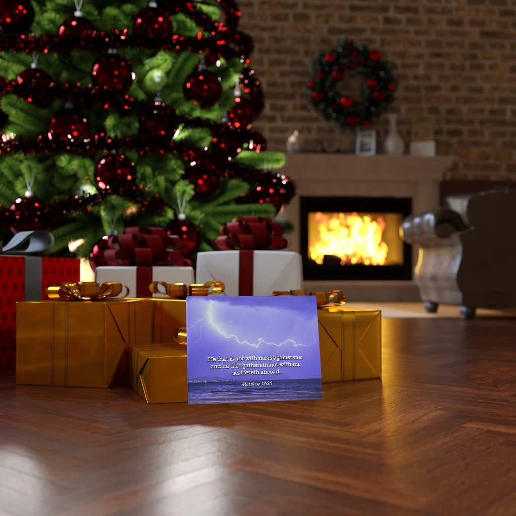 Scripture Walls With Christ Matthew 12:30 Bible Verse Canvas Christian Wall Art Ready to Hang Unframed-Express Your Love Gifts