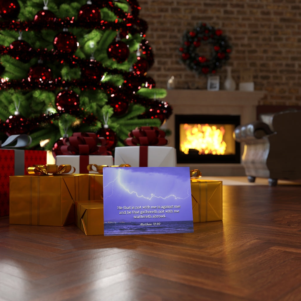 Scripture Walls With Christ Matthew 12:30 Bible Verse Canvas Christian Wall Art Ready to Hang Unframed-Express Your Love Gifts